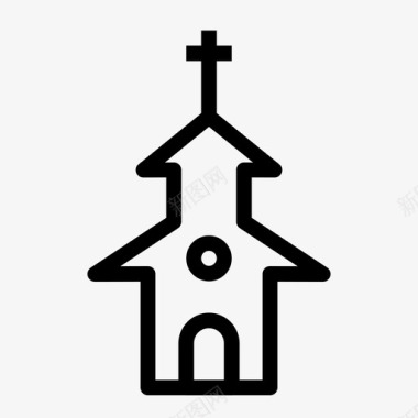 教堂天主教庆典图标图标