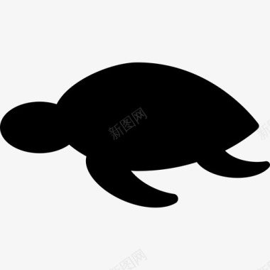 游泳海龟动物自由动物图标图标