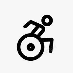 活动性轮椅无障碍浴室图标高清图片