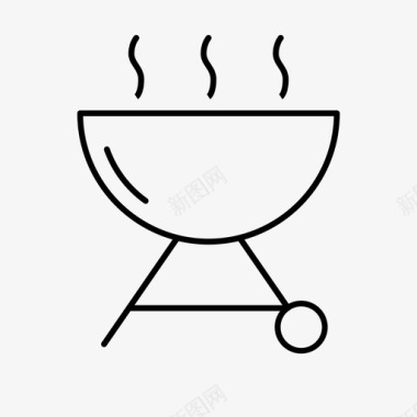 烧烤烹饪野营图标图标