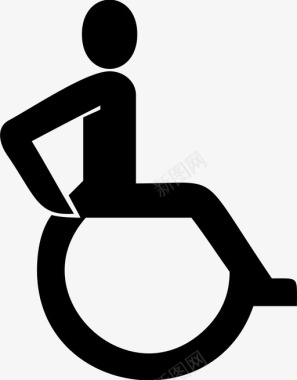 轮椅生病图标图标