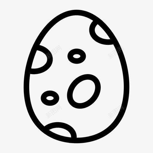 复活节庆祝鸡蛋图标svg_新图网 https://ixintu.com 复活节 复活节线图标 庆祝 煎蛋 蛋黄 鸡蛋