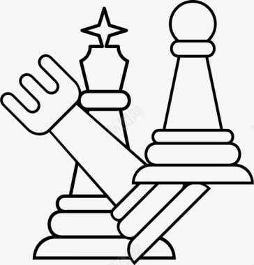 棋子棋类运动图标图标