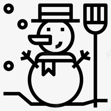 雪人庆祝圣诞节图标图标
