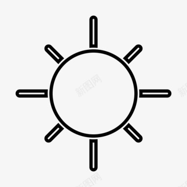 太阳炎热季节图标图标