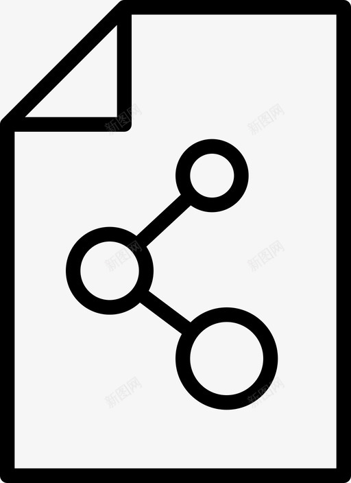 文档媒体页面图标svg_新图网 https://ixintu.com 共享 办公文档精简 媒体 文档 社交 纸张 页面