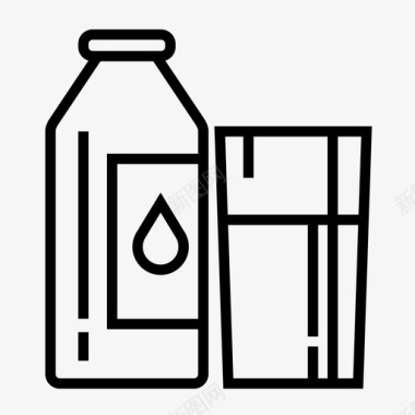牛奶饮料奶瓶图标图标