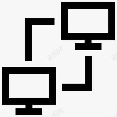 计算机显示器共享图标图标