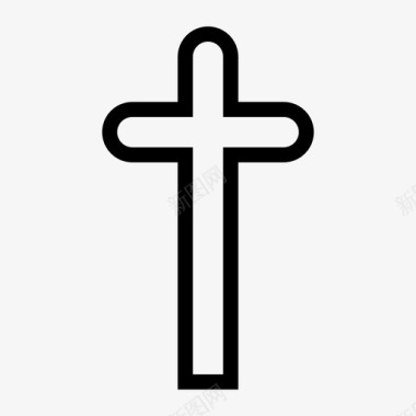 墓地庆祝十字架图标图标
