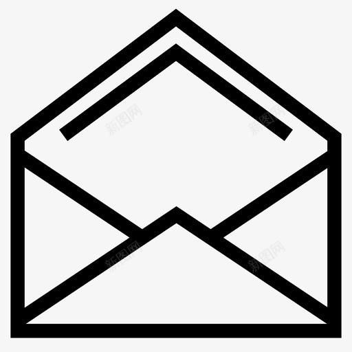 信封封面信件图标svg_新图网 https://ixintu.com 信件 信封 包装 封面
