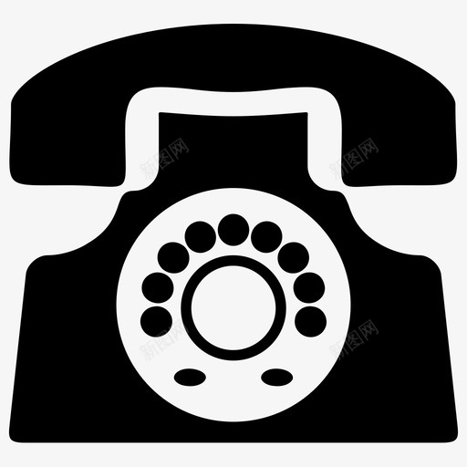 旋转电话经典老式图标svg_新图网 https://ixintu.com 复古 复古电话 旋转电话 电话 经典 老式 老式电话