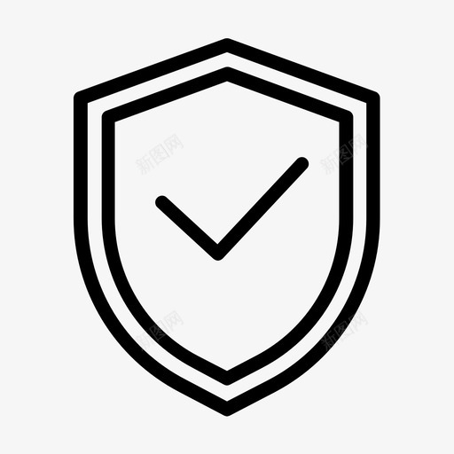 盾牌徽章检查图标svg_新图网 https://ixintu.com 保护 徽章 检查 盾牌