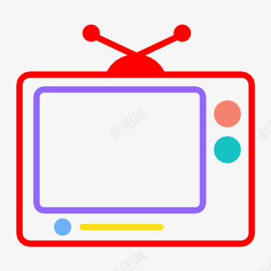 电视监视器电影图标图标