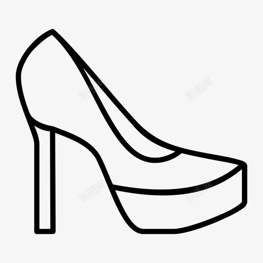 鞋时尚高跟鞋图标svg_新图网 https://ixintu.com 女鞋 时尚 现代 穿着 鞋 高跟鞋