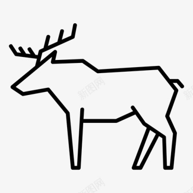 鹿驯鹿自我动物图标图标