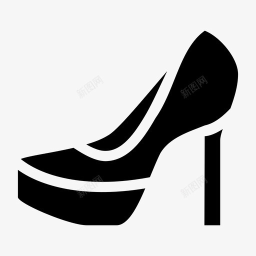 鞋时尚高跟鞋图标svg_新图网 https://ixintu.com 女鞋 时尚 现代 穿着 鞋 高跟鞋