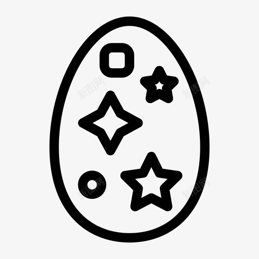 鸡蛋庆祝复活节图标svg_新图网 https://ixintu.com 复活节 复活节线图标 庆祝 煎蛋 蛋黄 鸡蛋