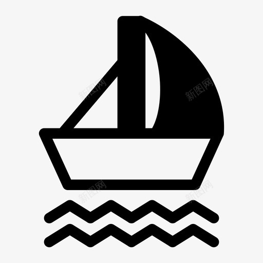 船帆运输图标svg_新图网 https://ixintu.com 帆 船 运输