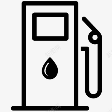 加油站汽车汽油燃料图标图标