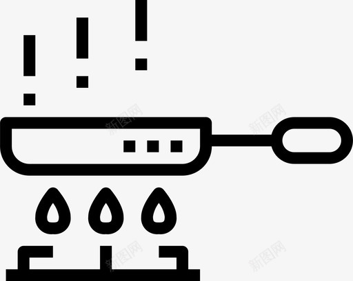 煎锅烹饪火图标svg_新图网 https://ixintu.com 火 烹饪 煎锅 煤气 食物