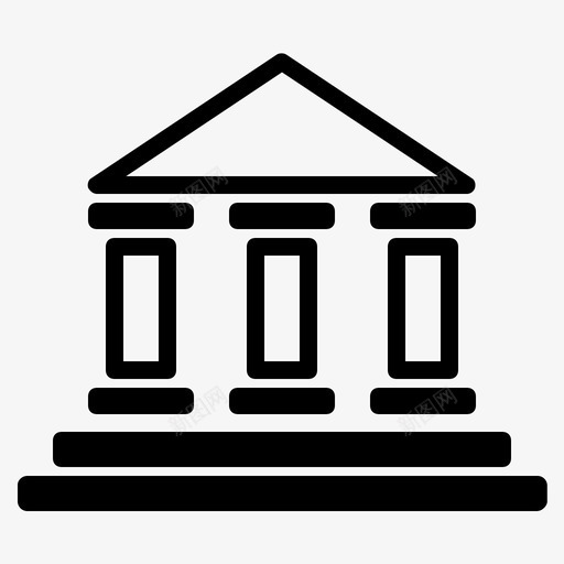 银行大楼银行市政大楼图标svg_新图网 https://ixintu.com 市政大楼 银行 银行大楼