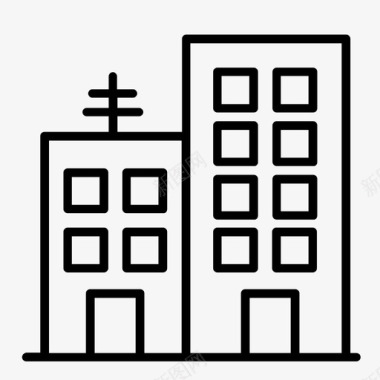 建筑公寓家图标图标