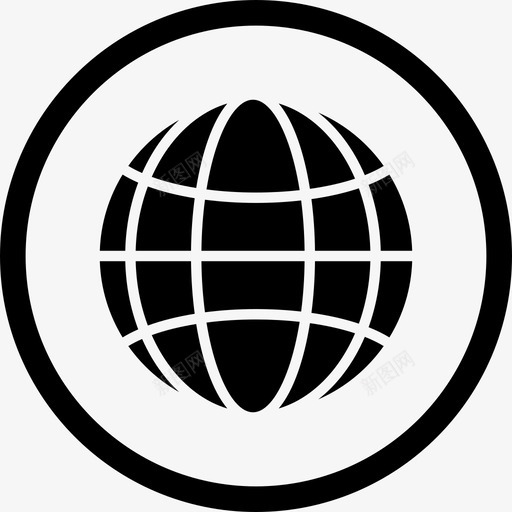 地球圆圈互联网图标svg_新图网 https://ixintu.com 世界 互联网 圆圈 地球 基本用户界面