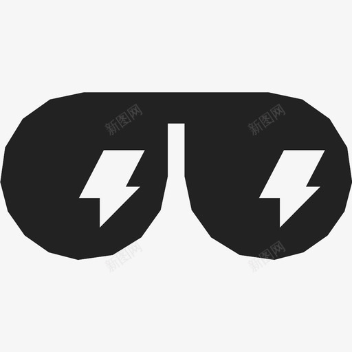 眼镜配件酷图标svg_新图网 https://ixintu.com 摇滚明星 时尚 眼镜 配件 酷 闪电