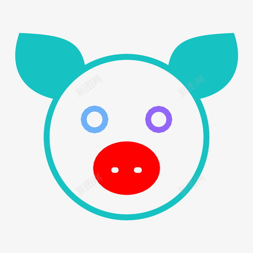 猪动物动物脸图标svg_新图网 https://ixintu.com 动物 动物头 动物脸 猪