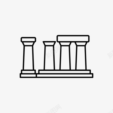阿波罗神庙希腊历史图标图标