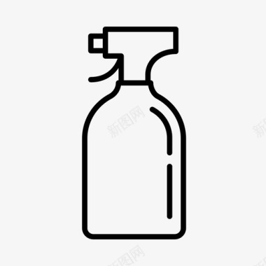 清洁产品瓶子消毒剂图标图标