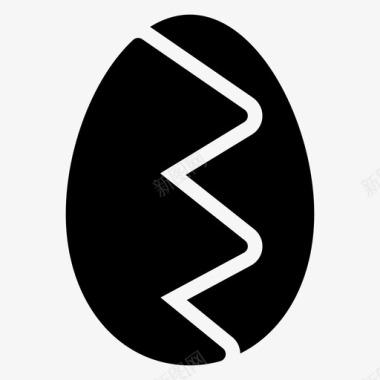 复活节蛋壳食物图标图标