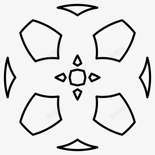 万花筒2抽象几何学图标svg_新图网 https://ixintu.com 万花筒2 几何学 图案 形状 抽象 神圣 螺旋