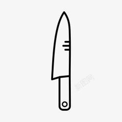 用刀切菜刀厨师刀切菜图标高清图片