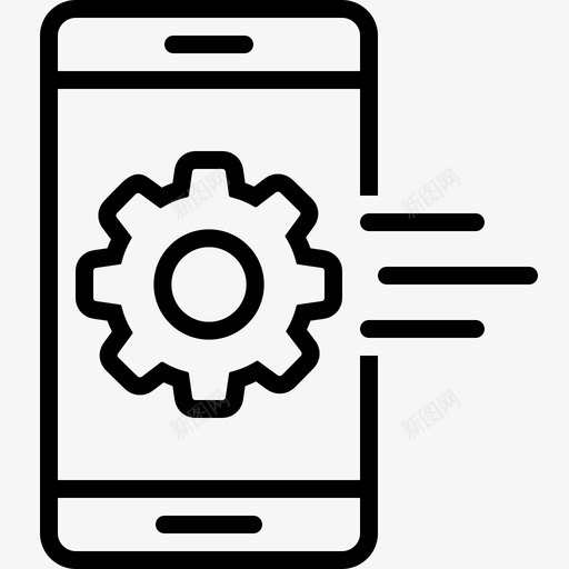 手机设置应用开发图标svg_新图网 https://ixintu.com 应用 开发 手机设置 移动