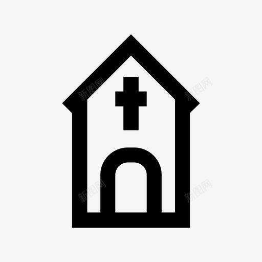 教堂基督徒十字架图标svg_新图网 https://ixintu.com 上帝 十字架 基督徒 教堂 祈祷 耶稣