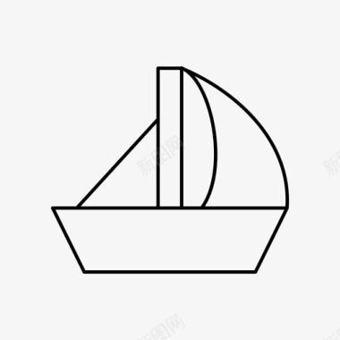 帆船大海船图标图标