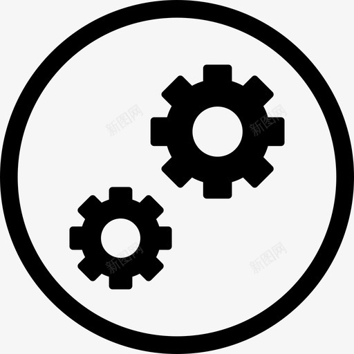 设置圆齿轮图标svg_新图网 https://ixintu.com 圆 搜索引擎优化字形 设置 配置 齿轮
