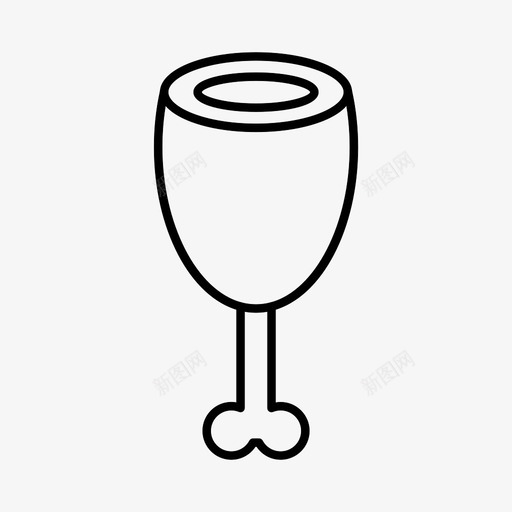 鸡腿片食物酒店图标svg_新图网 https://ixintu.com 圣诞节 腿片 酒店 食物 餐厅 鸡腿片