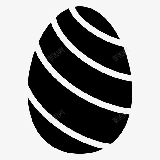 复活节煮熟鸡蛋图标svg_新图网 https://ixintu.com 复活节 复活节标志 煎蛋 煮熟 食物 鸡蛋