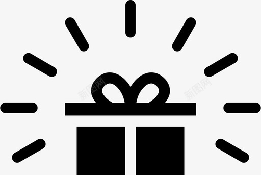 礼品盒礼物惊喜图标svg_新图网 https://ixintu.com 惊喜 生日礼物 礼品盒 礼物