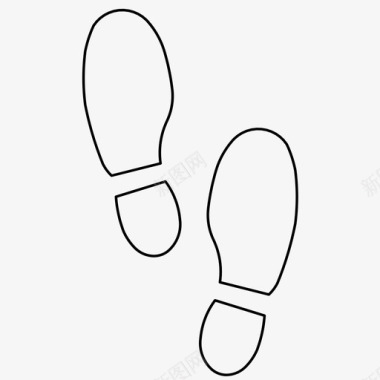 鞋印脚脚印图标图标