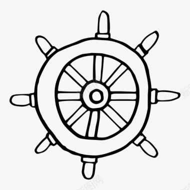 方向舵手轮图标图标