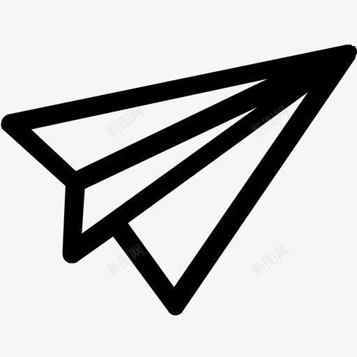 纸飞机信息折纸图标svg_新图网 https://ixintu.com 信息 发送 折纸 推车和游戏 纸飞机
