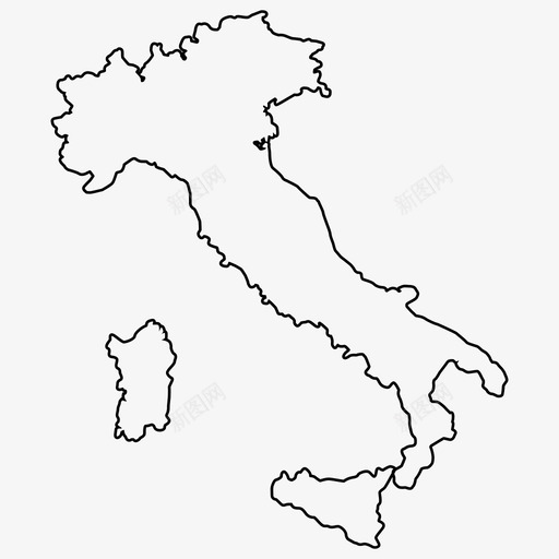 意大利地图欧洲图标svg_新图网 https://ixintu.com 意大利地图 欧洲