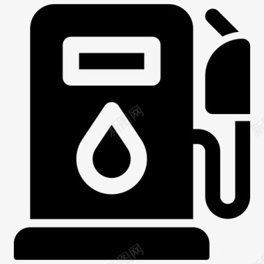 加油站油泵石油图标图标