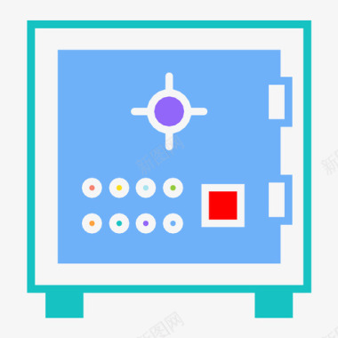 银行保险箱储物柜钱图标图标