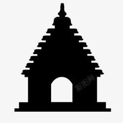 信仰印度教寺庙信仰上帝图标高清图片