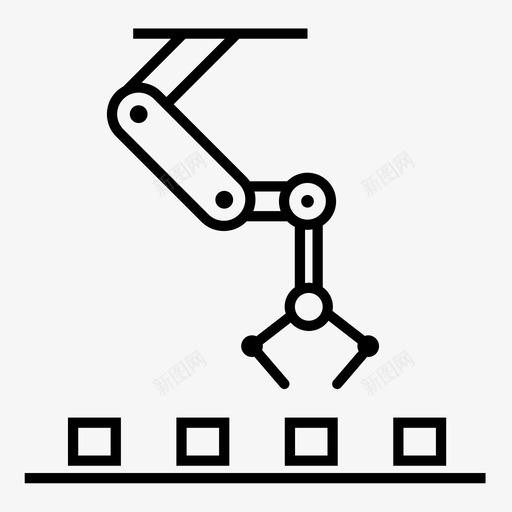 机械工业工厂机器图标svg_新图网 https://ixintu.com 工厂 机器 机器人手臂 机械工业 生产线