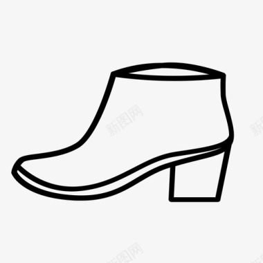 靴子时尚鞋子图标图标